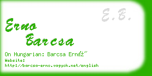 erno barcsa business card